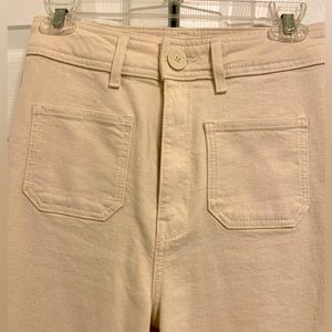 Zara high raise beige jean size 4